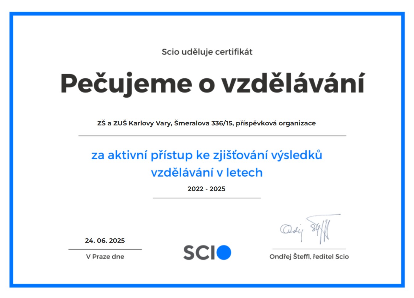 scio potvrzeni